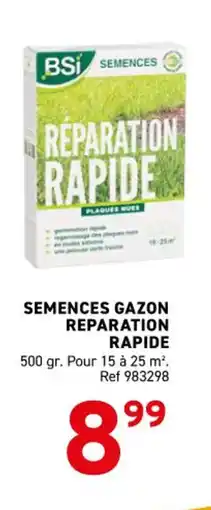 Trafic Semences gazon reparation rapide offre