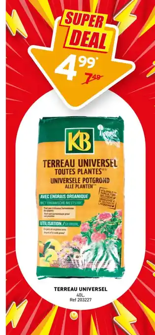Trafic Terreau universel offre