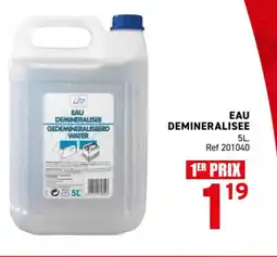Trafic Eau demineralisee offre
