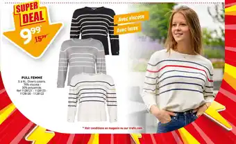 Trafic Pull femme offre