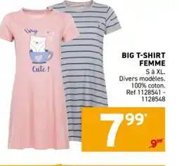 Trafic Big t-shirt femme offre