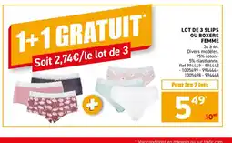 Trafic Lot de 3 slips ou boxers femme offre