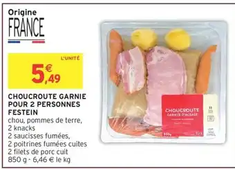 Intermarché Hyper Choucroute garnie pour 2 personnes festein offre
