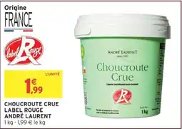 Intermarché Hyper ANDRÉ LAURENT Choucroute crue label rouge offre