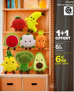 Carrefour Peluche fruits ou légumes offre