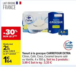 Carrefour CARREFOUR EXTRA Yaourt à la grecque offre