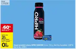 Carrefour HIPRO DANONE Yaourt protéiné à boire offre