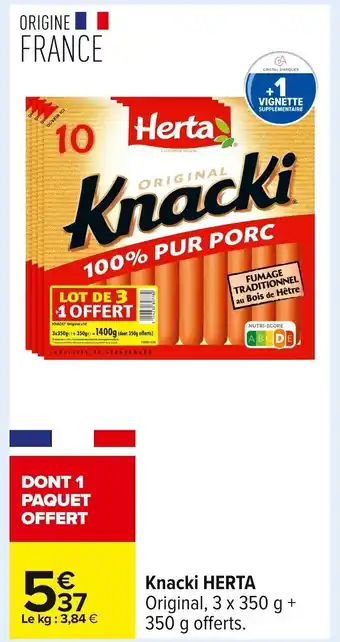 Carrefour HERTA Knacki offre
