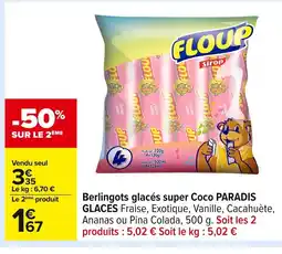 Carrefour PARADIS GLACES Berlingots glacés super Coco offre