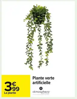 Carrefour Plante verte artificielle offre