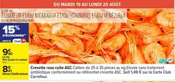 Carrefour Crevette rose cuite ASC offre