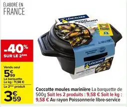 Carrefour Coccotte moules marinière offre
