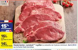 Carrefour Viande bovine: rumsteck à griller offre