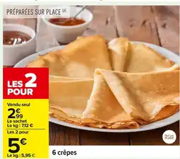Carrefour 6 crêpes offre