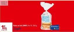 Carrefour SIMPL Pains au lait offre