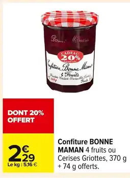 Carrefour BONNE MAMAN Confiture offre