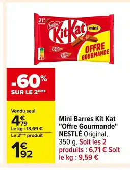 Carrefour Mini Barres Kit Kat Offre Gourmande offre