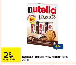 Carrefour NUTELLA Biscuits New format offre