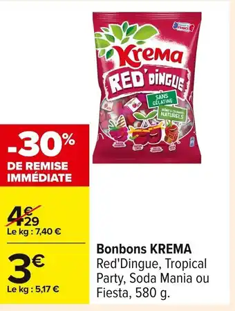 Carrefour KREMA Bonbons offre