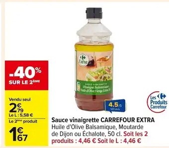 Carrefour CARREFOUR EXTRA Sauce vinaigrette offre