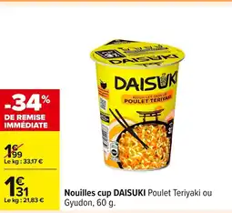Carrefour DAISUKI Nouilles cup offre