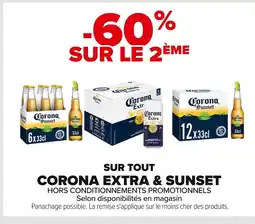 Carrefour CORONA Extra & sunset sur tout offre