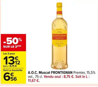 Carrefour FRONTIGNAN A.O.C. Muscat offre