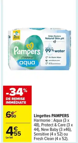 Carrefour PAMPERS Lingettes offre