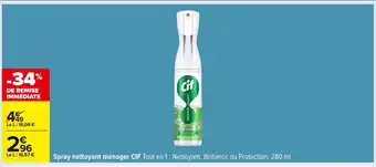 Carrefour CIF Spray nettoyant ménager offre