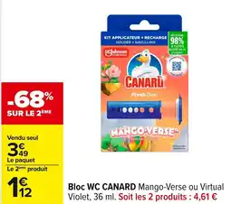 Carrefour CANARD Bloc WC offre