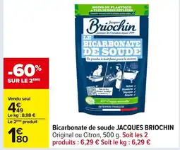 Carrefour JACQUES BRIOCHIN Bicarbonate de soude offre