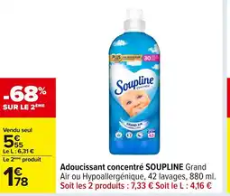 Carrefour SOUPLINE Adoucissant concentré offre