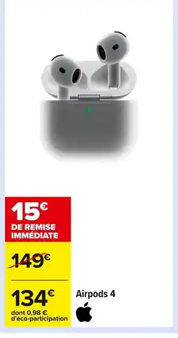 Carrefour Airpods 4 offre