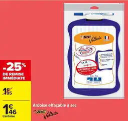Carrefour BIC VELLEDA Ardoise effaçable à sec offre
