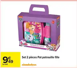Carrefour Set 2 pièces pat patrouille fille offre