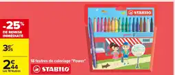 Carrefour STABILO 18 feutres de coloriage Power offre