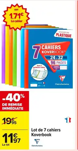 Carrefour Lot de 7 cahiers offre