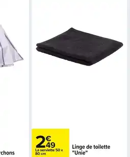 Carrefour Linge de toilette Unie offre
