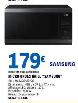 E.Leclerc MICRO ONDES GRILL SAMSUNG offre