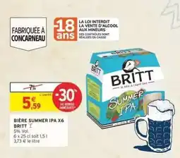 Intermarché BIÈRE SUMMER IPA X6 BRITT offre