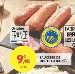 Intermarché Saucisse de Morteau IGP offre