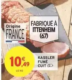 Intermarché KASSLER FUMÉ CUIT offre