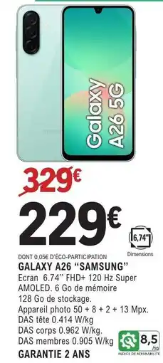 E.Leclerc GALAXY A26 “SAMSUNG” offre