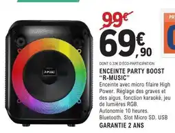 E.Leclerc ENCEINTE PARTY BOOST R-MUSIC offre