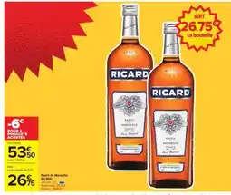 Carrefour Pastis de Marseille 'Ricard' offre