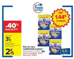 Carrefour Noix de Cajou CARREFOUR CLASSIC! offre