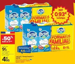 Carrefour Lait U.H.T. Format Familial LACTEL offre