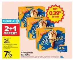 Carrefour Cônes glacés EXTRÊME offre