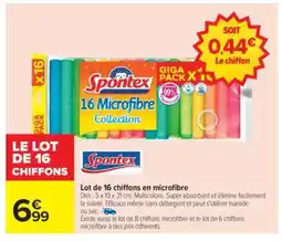 Carrefour Spontex 16 Microfibre Collection offre