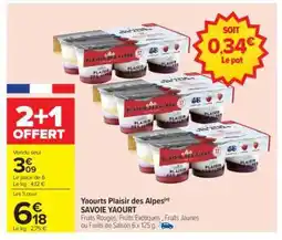Carrefour Yaourts Plaisir des Alpes offre